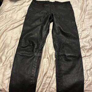 Helmut Lang Black Leather Pants